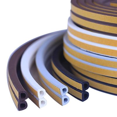 Door en venster met EPDM zachte schuim rubber afdichtingsstrips GRIJ BROWN WIT