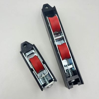 Zwarte schuifdeurrollers voor patio V Groove Aluminium schuifruitroller