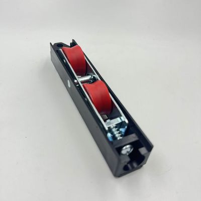 Zwarte schuifdeurrollers voor patio V Groove Aluminium schuifruitroller