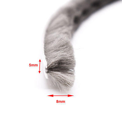 PP Fin Aluminium Vensters en deuren Weer Strip Borstel Seal voor appartementen Stapel Hoogte 3-25mm / breedte 3-50mm