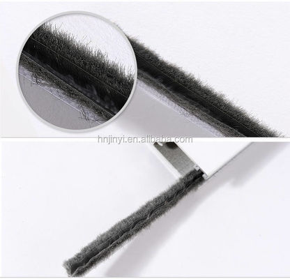 PP Fin Aluminium Vensters en deuren Weer Strip Borstel Seal voor appartementen Stapel Hoogte 3-25mm / breedte 3-50mm