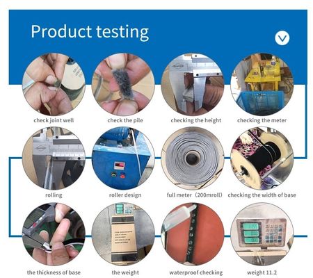 CLJ Zwarte weerstrook Mohairstrook voor stofdicht, insectendicht, geluidsdicht Functie 3-25 mm Pilehoogte en 3-50 mm breedte