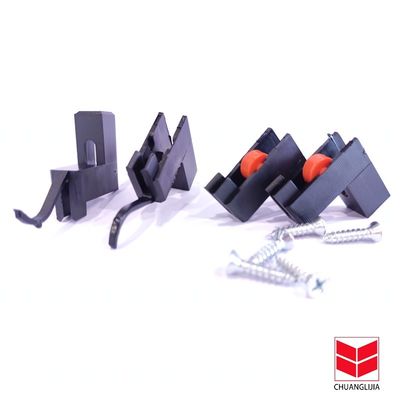 Zware schuifruit Nylon Roller Zinklegering L-vorm