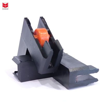 Custom L-vorm Aluminium Glijdende Glasdeur Onderste Rol Nylon Eenwiel Voor Commerciële