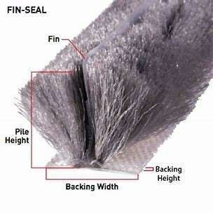 ISO9001 2008 Gecertificeerde bruine borsteldichting deur-vensterdichtingsstrips in ZWART/GRAAUW/BROWN/WIT/ANDERE kleuren voor prestaties