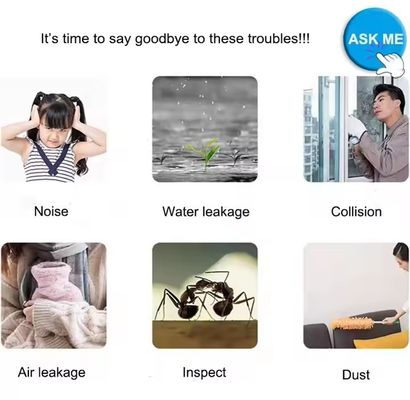 Moderne design stofdicht winddicht stapel weerstrook voor deur en raam eenvoudig onderhoud